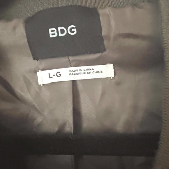 BDG Urban Outfitters Fleece Bomber Jacket, size Large - Picture 5 of 10
